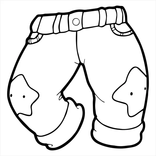 Ilustración vectorial del pantalón de dibujos animados sobre el fondo blanco — Vector de stock