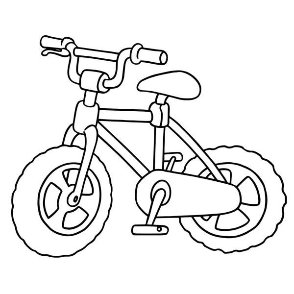 Ilustración vectorial de la bicicleta de dibujos animados sobre el fondo blanco — Archivo Imágenes Vectoriales