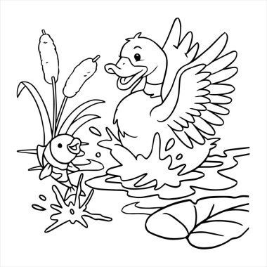 Vektör çizim karikatür kedi beyaz zemin üzerine