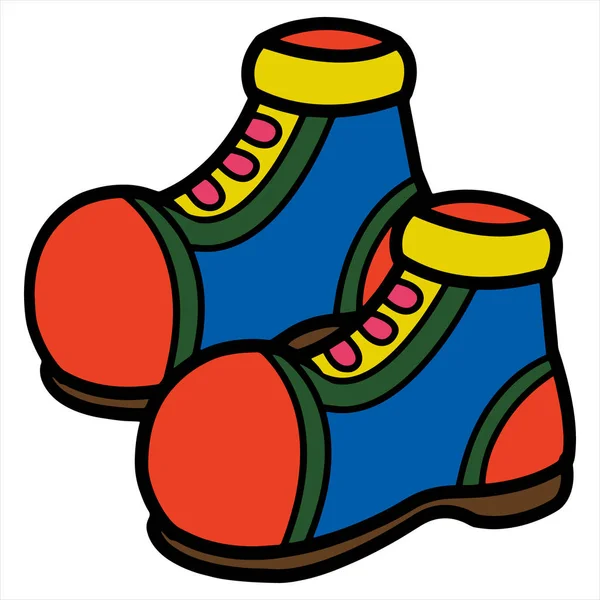 Ilustración Vectorial Del Color Del Zapato Dibujos Animados Fondo Blanco — Archivo Imágenes Vectoriales