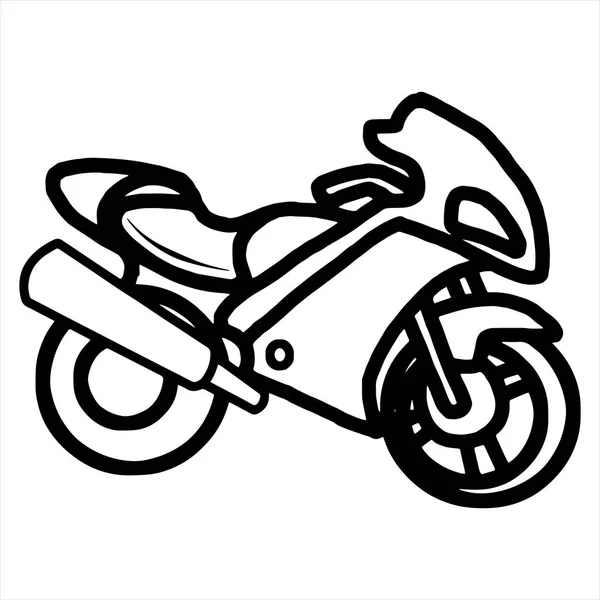 Bicicleta Desenho Animado Bonito Fundo Branco Para Impressões Infantis Shirt — Vetor de Stock