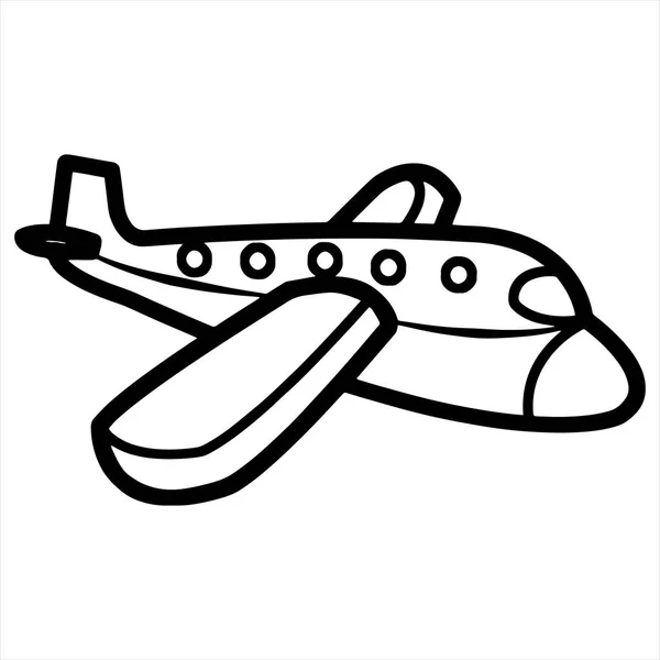 Avião Desenho Animado Bonito Fundo Branco Para Impressões Infantis Shirt —  Vetores de Stock