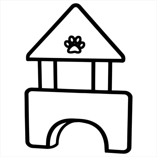 Милий Мультиплікаційний Іграшковий Будинок Білому Тлі Дітей Друк Футболка Кольорова — стоковий вектор