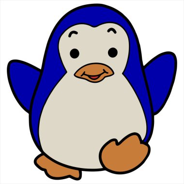 Sevimli çizgi turuncu çocuk için beyaz arka plan üzerinde yazdırır, t-shirt, renkli kitap, çocuklar için eğlenceli ve samimi karakter