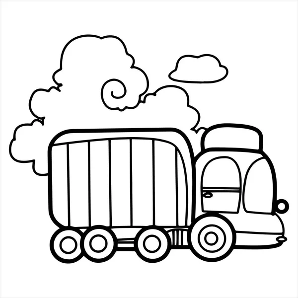 Carino Cartone Animato Garbage Collector Sfondo Bianco Stampe Bambini Shirt — Vettoriale Stock