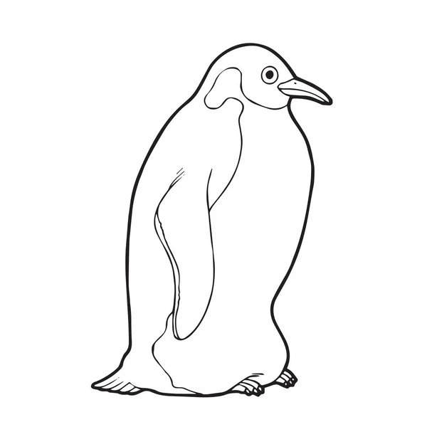 Lindo Pingüino Dibujos Animados Sobre Fondo Blanco Para Estampados Infantiles — Archivo Imágenes Vectoriales