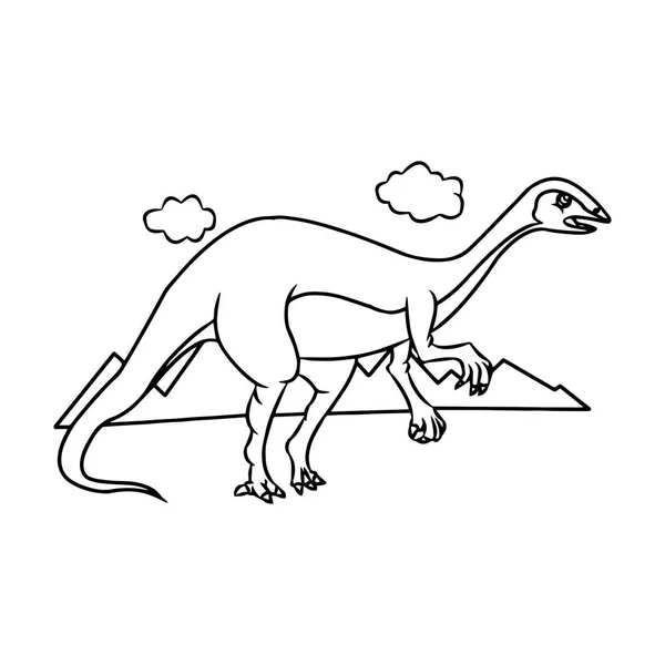 Lindo Velociraptor Dibujos Animados Sobre Fondo Blanco Para Impresiones Infantiles — Archivo Imágenes Vectoriales