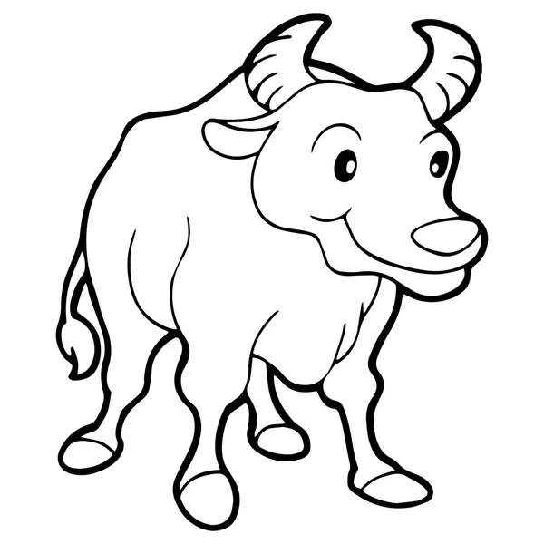 Mignonne Vache Dessin Animé Sur Fond Blanc Pour Les Imprimés — Image vectorielle