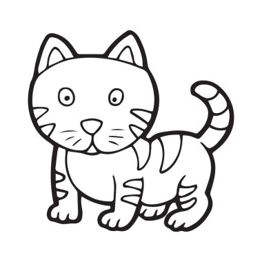 Sevimli çizgi buffalo çocuk için beyaz arka plan üzerinde yazdırır, t-shirt, renkli kitap, çocuklar için eğlenceli ve samimi karakter