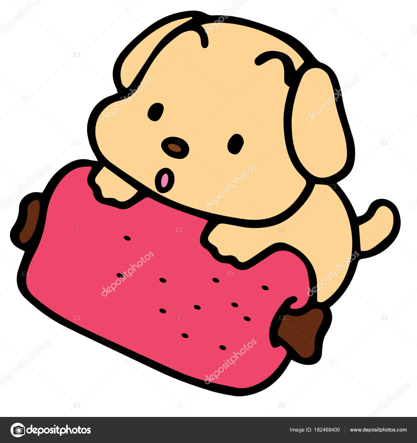 Chien Dessin Anime Mignon Sur Fond Blanc Pour Enfants Imprime Image Vectorielle Foxynguyen C 182468400