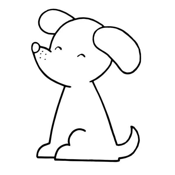 Lindo Perro Dibujos Animados Sobre Fondo Blanco Para Impresiones Infantiles — Vector de stock