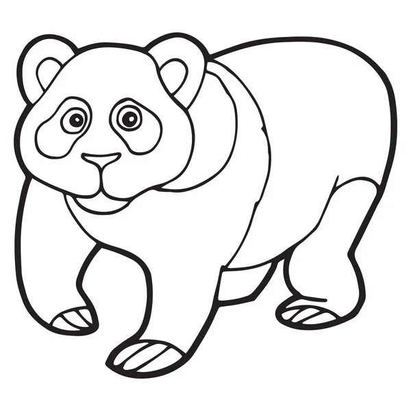 Κινουμένων Σχεδίων Χαριτωμένο Panda Άσπρο Φόντο Για Παιδική Εκτυπώσεις Shirt — Διανυσματικό Αρχείο
