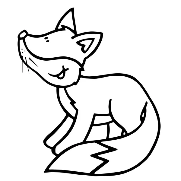 Roztomilý Kreslený Fox Bílém Pozadí Pro Dětské Tiskne Tričko Barva — Stockový vektor