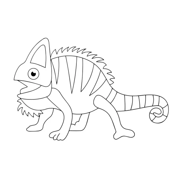 Mignon Gecko Dessin Animé Sur Fond Blanc Pour Les Impressions — Image vectorielle