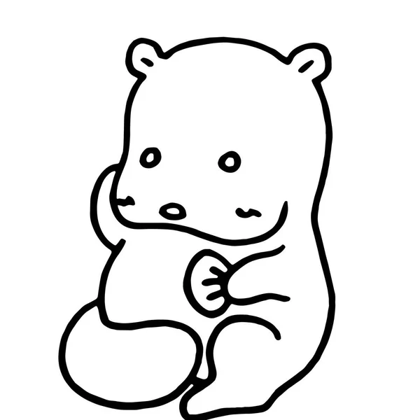 可爱的卡通浣熊的白色背景为儿童版画 彩色书 有趣和友好的性格的孩子 — 图库矢量图片