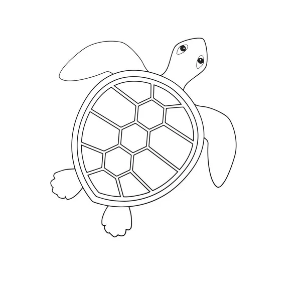 Sevimli çizgi kaplumbağa çocuk için beyaz arka plan üzerinde yazdırır, t-shirt, renkli kitap, çocuklar için eğlenceli ve samimi karakter