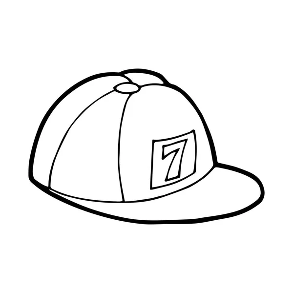Niedlichen Cartoon Hut Auf Weißem Hintergrund Für Kinder Drucke Shirt — Stockvektor
