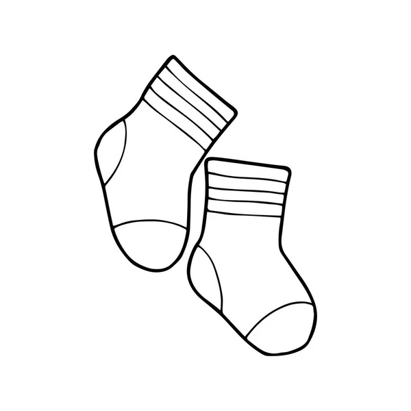 Sevimli çizgi çorap çocuk için beyaz arka plan üzerinde yazdırır, t-shirt, renkli kitap, çocuklar için eğlenceli ve samimi karakter