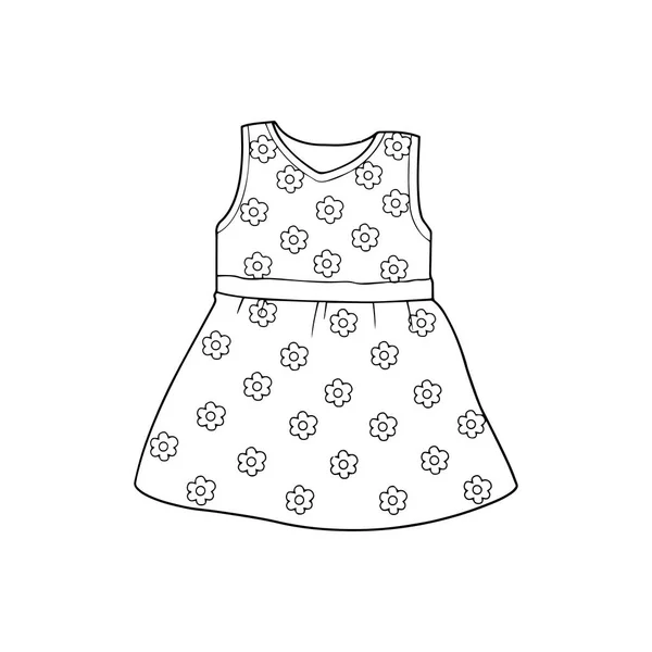 子供のための白い背景の上のかわいい漫画ドレス プリント シャツ カラー ブック 子供のため面白いとフレンドリーな文字 — ストックベクタ