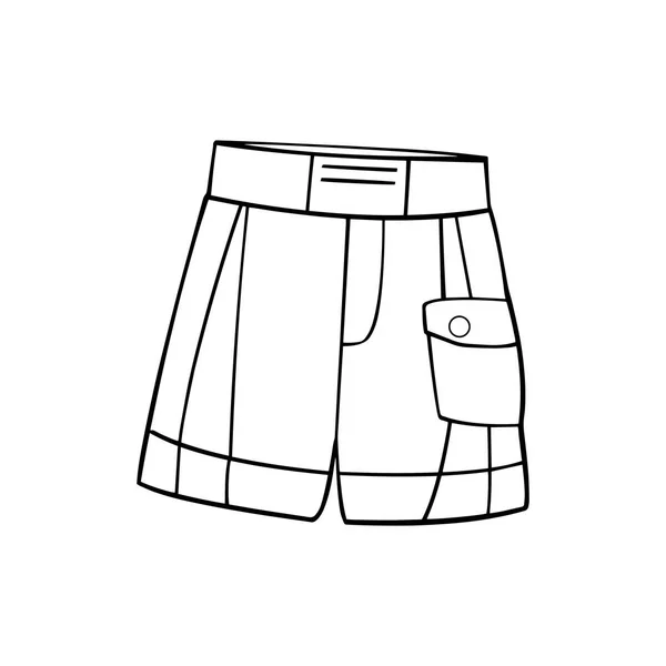 Lindo Pantalón Dibujos Animados Sobre Fondo Blanco Para Estampados Infantiles — Vector de stock