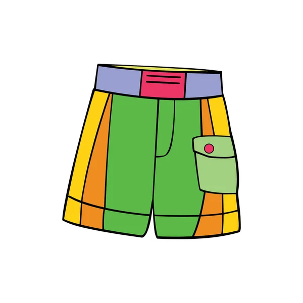 Lindo Pantalón Dibujos Animados Sobre Fondo Blanco Para Estampados Infantiles — Vector de stock