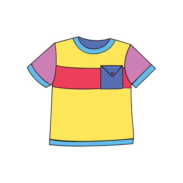Koszula Kreskówka Białym Tle Dla Dzieci Drukuje Shirt Palety Kolorów — Wektor stockowy