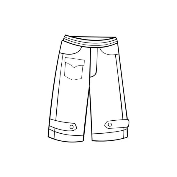 Calça Desenho Animado Bonito Fundo Branco Para Impressões Infantis Shirt — Vetor de Stock