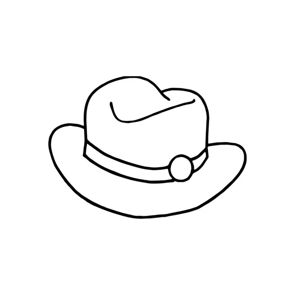 Lindo Sombrero Dibujos Animados Sobre Fondo Blanco Para Impresiones Infantiles — Archivo Imágenes Vectoriales