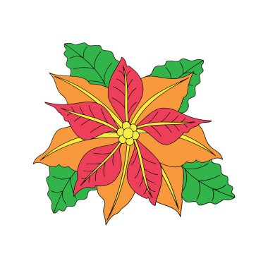 Sevimli çizgi çiçek çocuk için beyaz arka plan üzerinde yazdırır, t-shirt, renkli kitap, çocuklar için eğlenceli ve samimi karakter