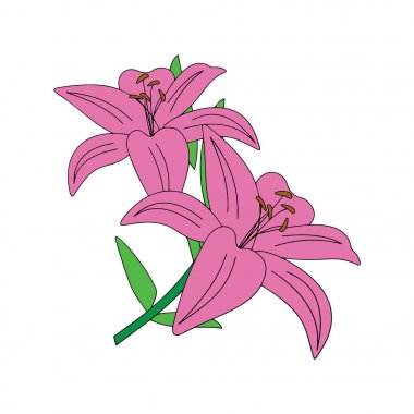 Sevimli çizgi çiçek çocuk için beyaz arka plan üzerinde yazdırır, t-shirt, renkli kitap, çocuklar için eğlenceli ve samimi karakter