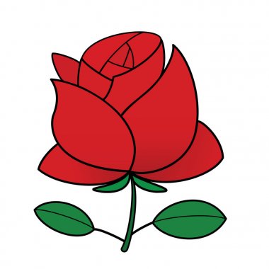 Sevimli çizgi film çocuklar için çocuk parmak, t-shirt, renkli kitap, komik ve samimi karakteri için beyaz zemin üzerine gül