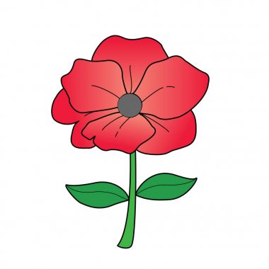 Sevimli çizgi çiçek çocuk için beyaz arka plan üzerinde yazdırır, t-shirt, renkli kitap, çocuklar için eğlenceli ve samimi karakter