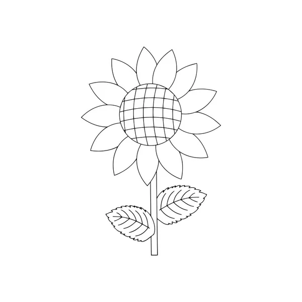 Sevimli çizgi çiçek çocuk için beyaz arka plan üzerinde yazdırır, t-shirt, renkli kitap, çocuklar için eğlenceli ve samimi karakter