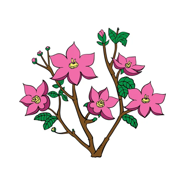 Cute cartoon flower on white background for childrens prints, t-shirt, color book, funny and friendly character for kids