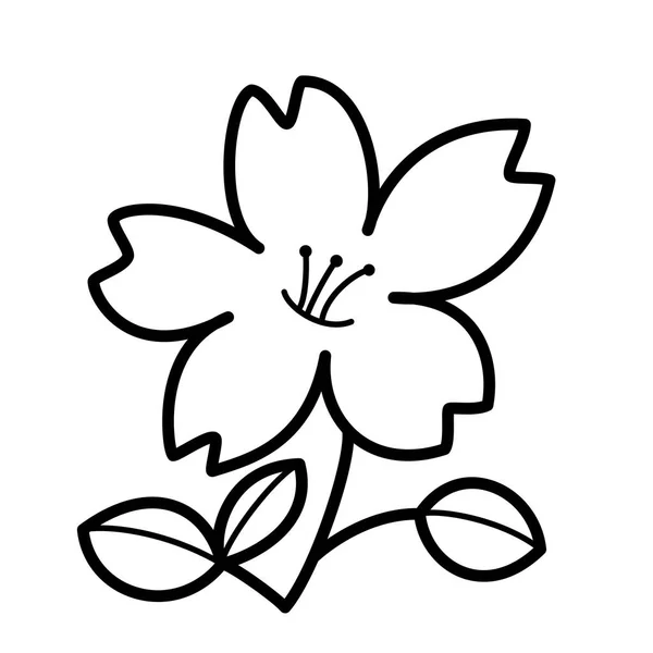 Kreskówka Kwiat Białym Tle Dla Dzieci Drukuje Shirt Palety Kolorów — Wektor stockowy