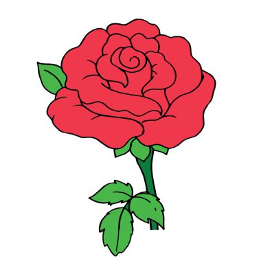 Sevimli çizgi film çocuklar için çocuk parmak, t-shirt, renkli kitap, komik ve samimi karakteri için beyaz zemin üzerine gül