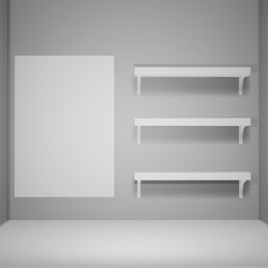 Aydınlatılmış iç mockup 3d çizim