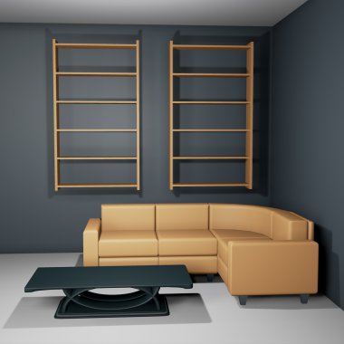 Aydınlatılmış iç mockup 3d çizim