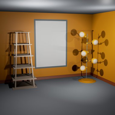 Aydınlatılmış iç mockup 3d çizim