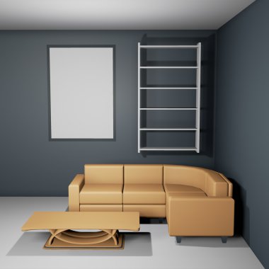 Aydınlatılmış iç mockup 3d çizim