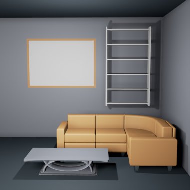 Aydınlatılmış iç mockup 3d çizim