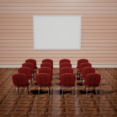 Aydınlatılmış iç mockup 3d çizim