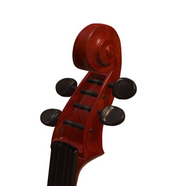 cello musical instrument 3d illustration clipart