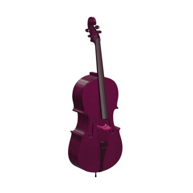 Viyolonsel müzik aleti 3d çizim