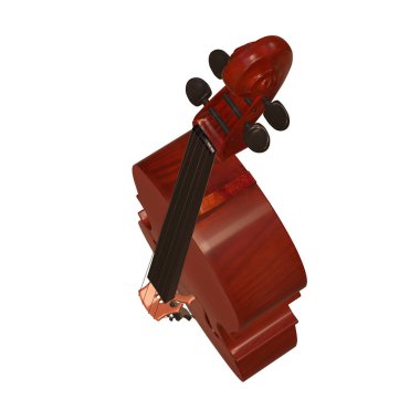Viyolonsel müzik aleti 3d çizim