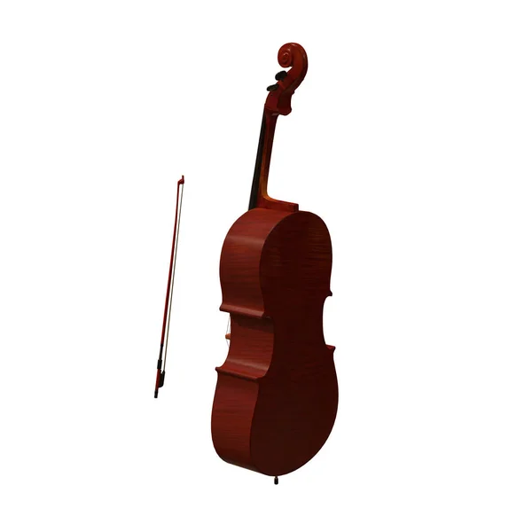 Viyolonsel müzik aleti 3d çizim — Stok fotoğraf
