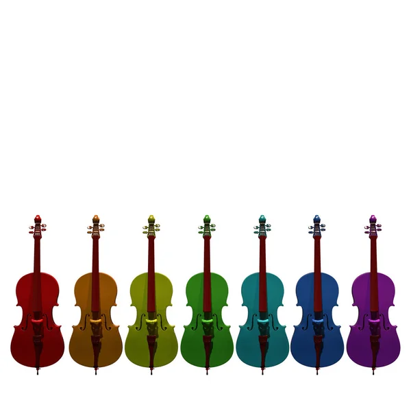 Violoncello strumento musicale 3d illustrazione — Foto Stock