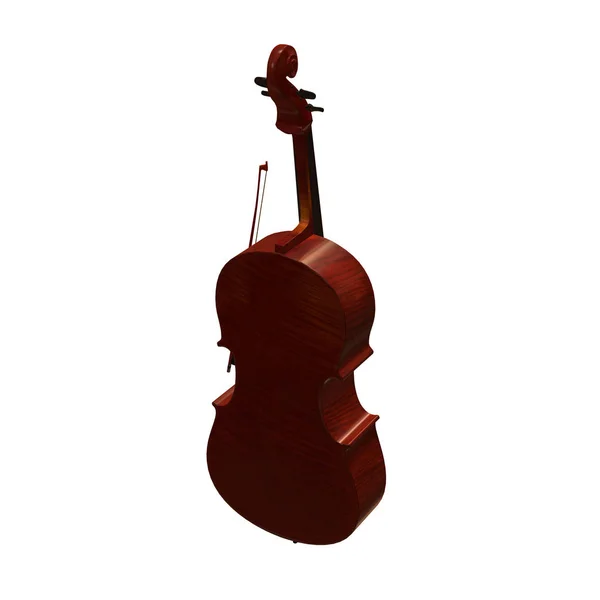 Violonchelo instrumento musical 3d ilustración — Foto de Stock