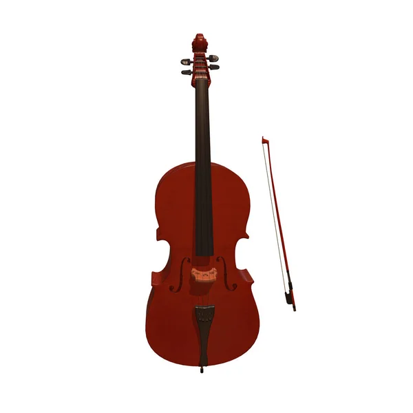 3d απεικόνιση τσέλο μουσικό όργανο — Φωτογραφία Αρχείου
