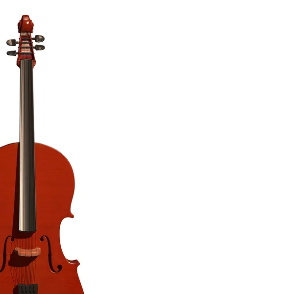 Violoncello hudební nástroj 3d ilustrace — Stock fotografie